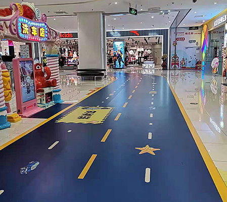 广东优彩定制地板——亲子交通小镇彩绘地板