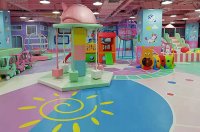 广东优彩定制地板——马卡龙淘气堡彩绘地板