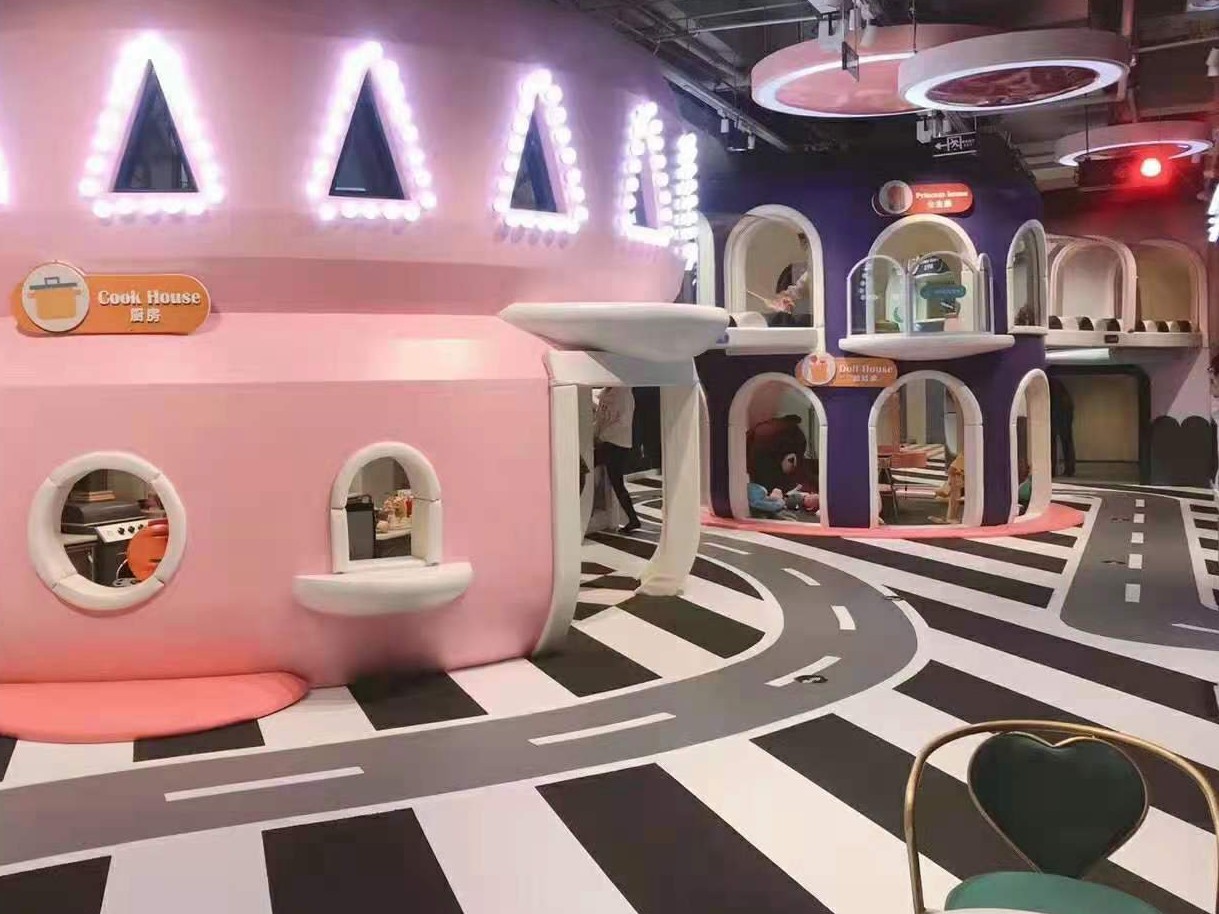 广东优彩定制地板——马卡龙淘气堡彩绘地板